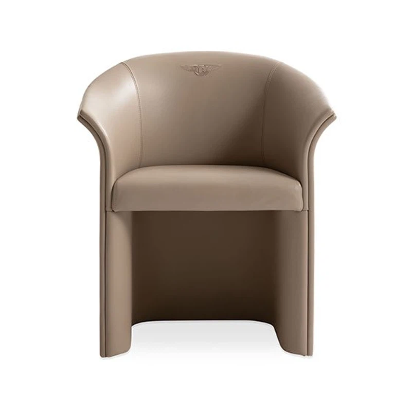 Nua-Aimseartha Dubh Leathar Chaise Longue