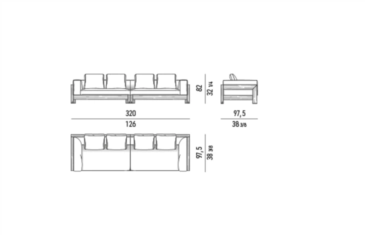 Upholstered Outdoor Sofa